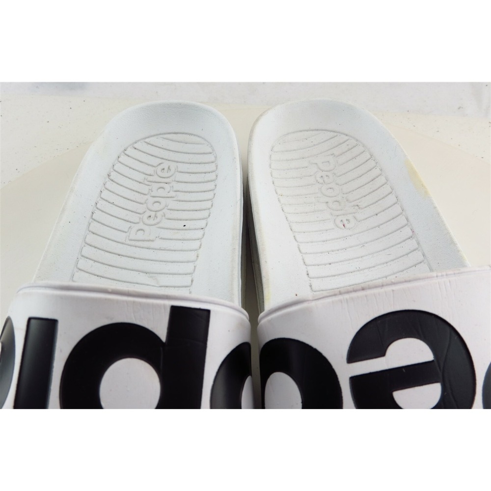 People Size 9 M White Slides Synthetic Men Shoes - Picture 3 of 7